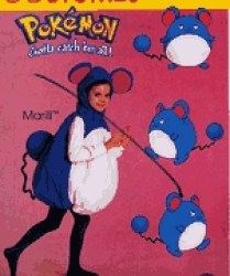 2832 POKEMON - MARILL- COSTUME PATTERN KIDS SZ 4-8